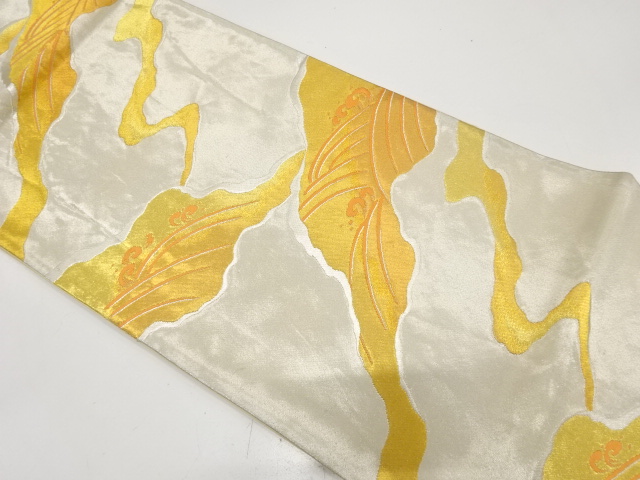 アンティーク　霞に荒波模様織り出し袋帯（材料）